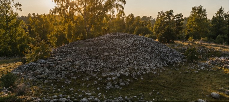 Mossbeklädd skog i mjukt morgonljus