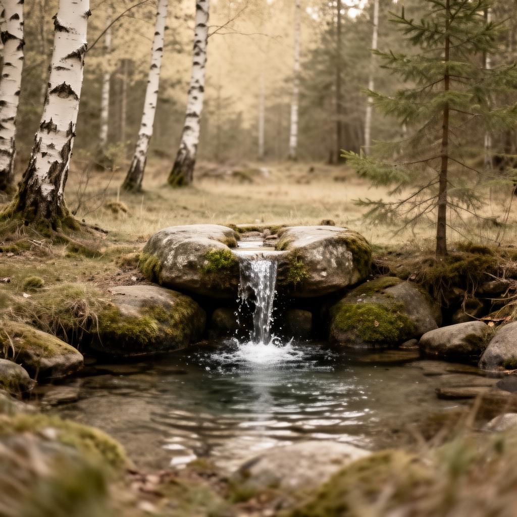 Källa i skogsglänta